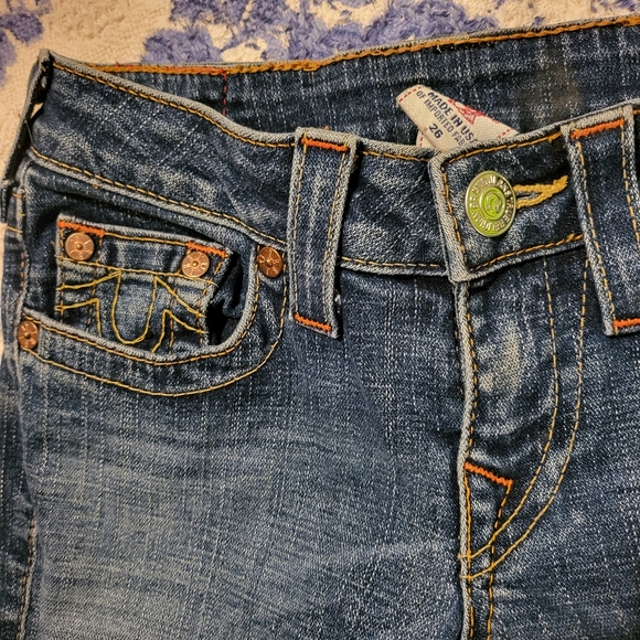 True Religion Crop Capri Summer Jean sz 26 - Picture 4 of 5